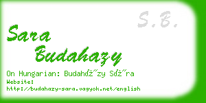 sara budahazy business card